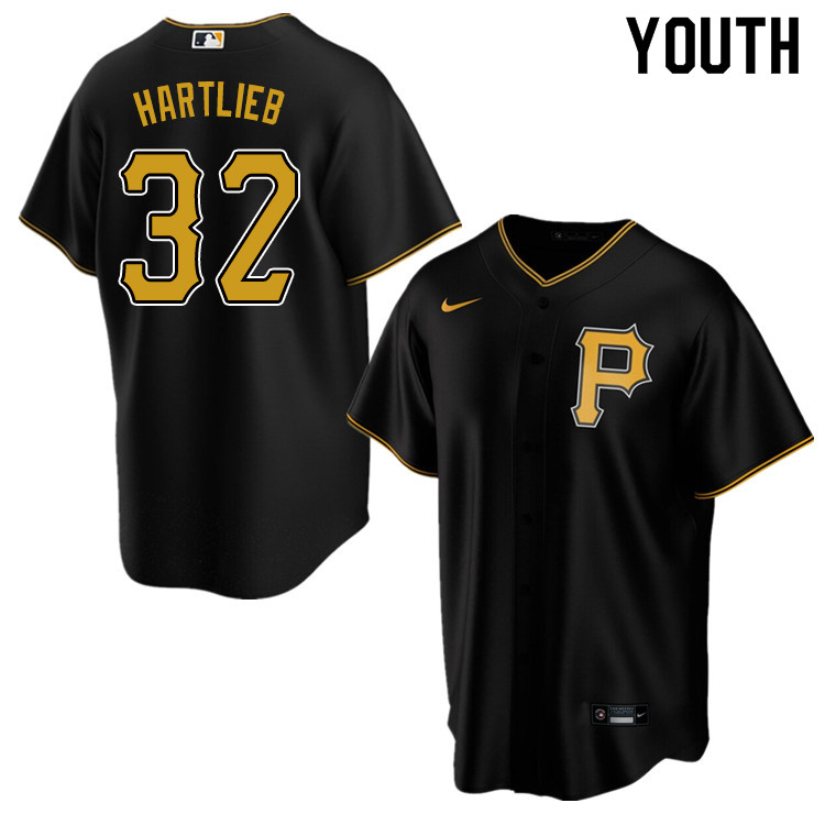 Nike Youth #32 Geoff Hartlieb Pittsburgh Pirates Baseball Jerseys Sale-Black